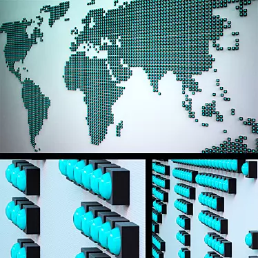 Globelight: Interactive World Map 3D model image 1 