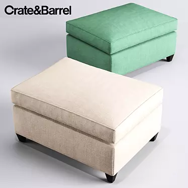 Elegant Dryden Ottoman: Stylish Comfort in Every Detail 3D model image 1 