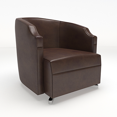 MHLIVING Leather Armchair 67x80x72 cm 3D model image 1 