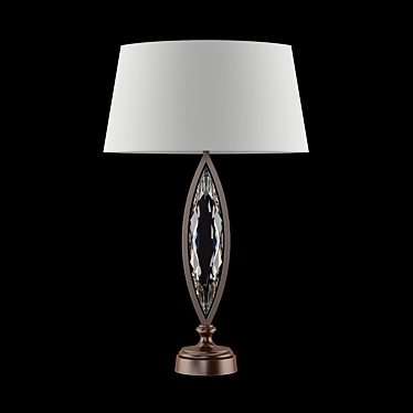 Marquise Antique Bronze Crystal Table Lamp 3D model image 1 