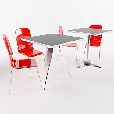 Köln Chair & Table Set 3D model image 1 