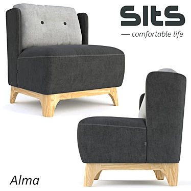 Modern and Stylish Sits Alma 3D model image 1 