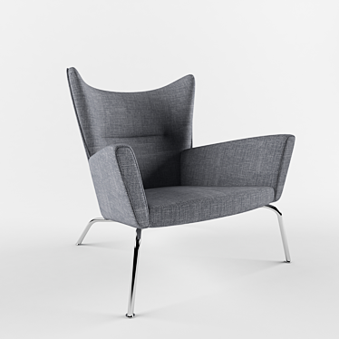 Timeless Comfort: Wegner Wing Chair 3D model image 1 