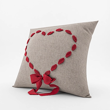 Heartfelt Love: Decorative Pillows 3D model image 1 