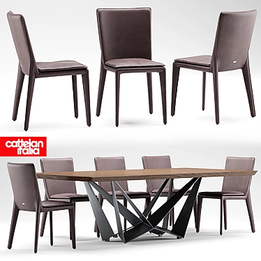 Stylish 5-piece VITTORIA Set 3D model image 1 