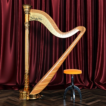 Elegant Arfa_02 Harp Contest 3D model image 1 