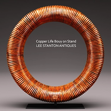 Vintage Copper Life Buoy 3D model image 1 