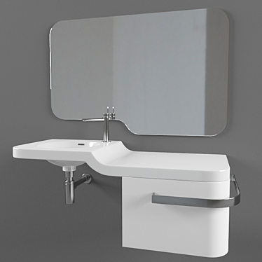 Forma Noken Sink - 100cm Length 3D model image 1 