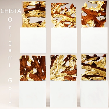 Golden Teak Origami: CHISTA 3D model image 1 