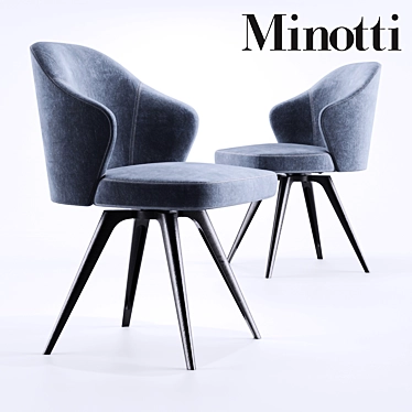 Modern Swivel Base Chair 3D model image 1 