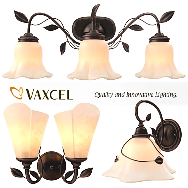 Bronze Vanity Light, 3-Light Dark Oil-Rubbed 3D model image 1 