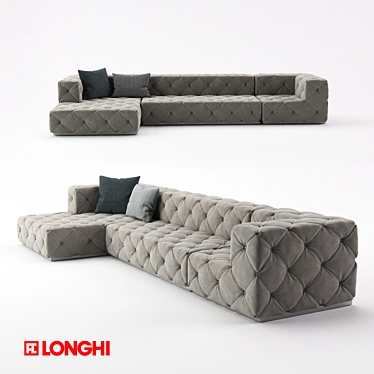 Sleek Longhi Sofa 3D model image 1 