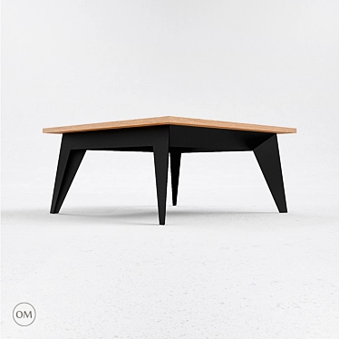 E15 Plywood and Steel Coffee Table 3D model image 1 