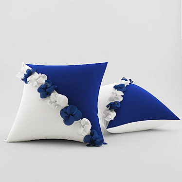 Floral Bliss Pillow 3D model image 1 