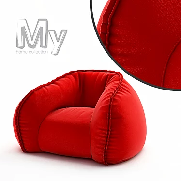 Cozy Comfort: Hug Armchair in My Home Collection 3D model image 1 