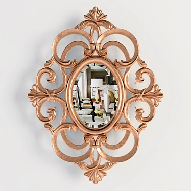 Elegant Antoinette Mirror 3D model image 1 