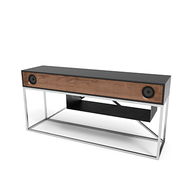 Minimalist Stereo Audio Console 3D model image 1 