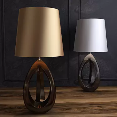 Bronze Spinnaker Table Lamp 3D model image 1 