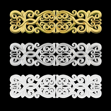 Elegant Decorative Molding 3D model image 1 