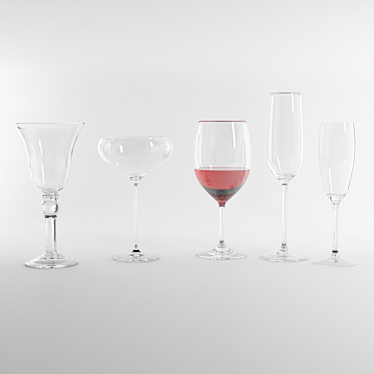 Archival Collection Stemware 3D model image 1 