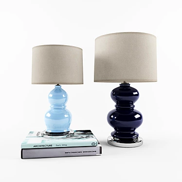 Elegant Ceramic Table Lamps 3D model image 1 