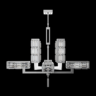 Crystal Enchantment Chandelier: Height 97cm, Width 124cm 3D model image 1 