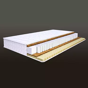 Title: Realistic Cross-Section Mattress 3D model image 1 