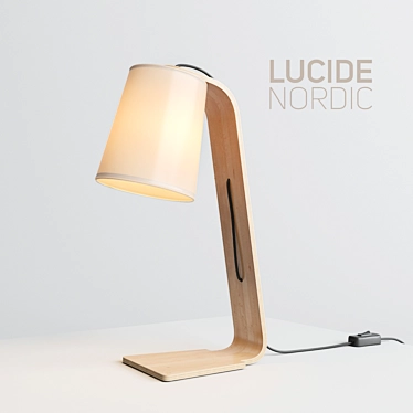Minimalist Table Lamp: LUCIDE NORDIC 3D model image 1 