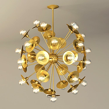 Keegan Large Chandelier: Elegant Illumination 3D model image 1 