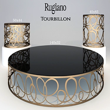 Elegant Rugiano Tourbillon Tables 3D model image 1 