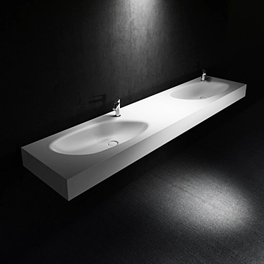 Elegant Elipse Washbasin 3D model image 1 