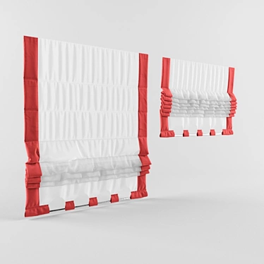 Versatile Roman Curtains 3D model image 1 