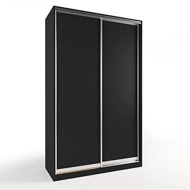 Modern 1500x600x2450 Wardrobe 3D model image 1 