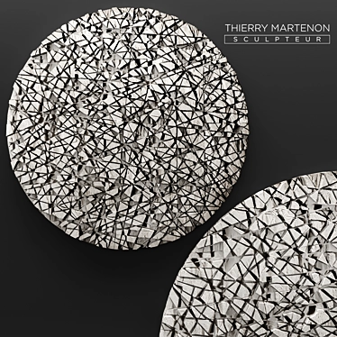 Elegant Thierry Martenon Wall Panel 3D model image 1 