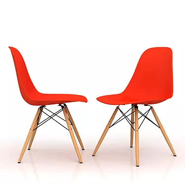 Vitra Eames DSW: Iconic Side Chair 3D model image 1 