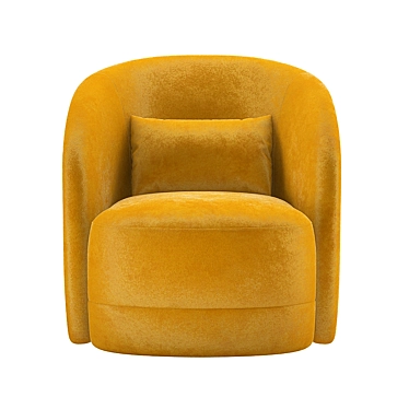 Compact Round Armchair - Laura 3D model image 1 