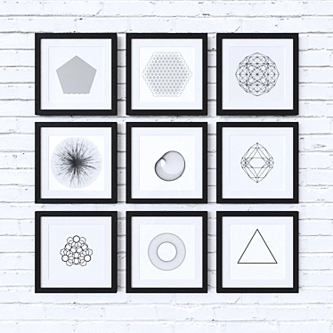 Geometric Art Prints: Abstract Collection 3D model image 1 