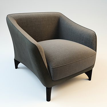 Elegant Trento Club Chair: Crafted in Vietnam 3D model image 1 