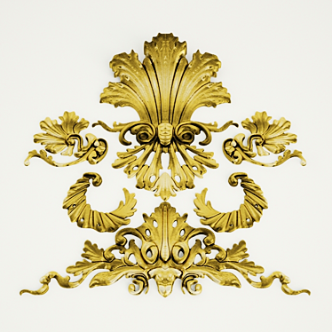 French Neoclassic Floral Décor 3D model image 1 