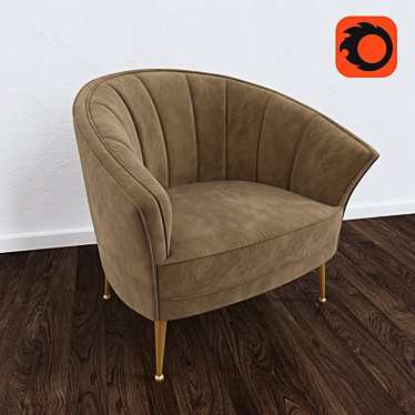 Elegant Maya Armchair by BRABBU 3D model image 1 