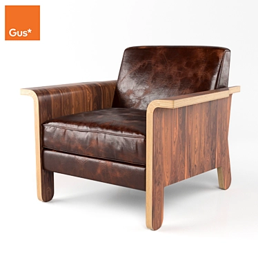 Contemporary Lodge Chair by Gus 3D model image 1 