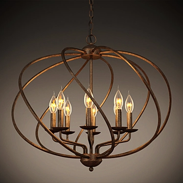 Elegant Norwood Chandelier: Gramercy Home 3D model image 1 