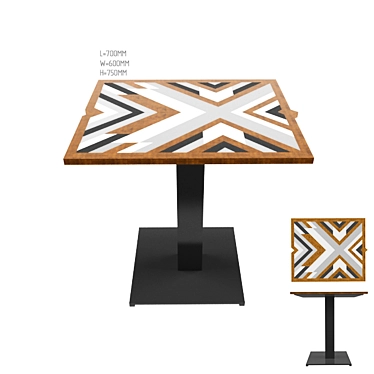 Versatile Patchwork Table 3D model image 1 