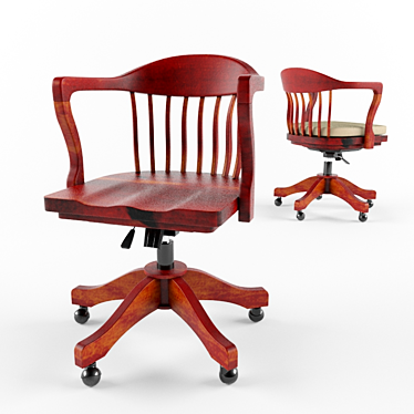 Profi Wood Desk Chair 3D model image 1 