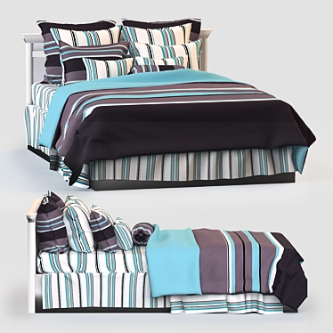 Classic Stripe Linens 3D model image 1 