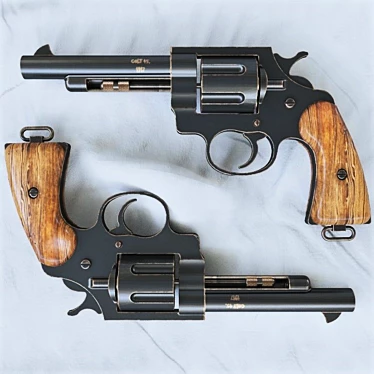 Classic Combat Revolver: M1917 3D model image 1 