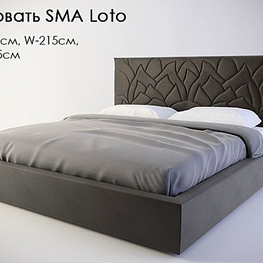 SMA Loto Bed: Modern and Spacious 3D model image 1 