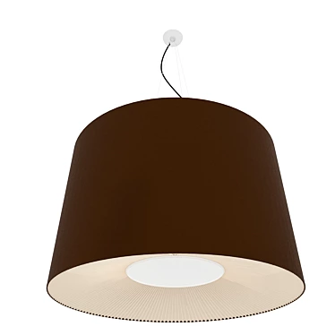 Elegant Velvet Suspension Lamp 3D model image 1 