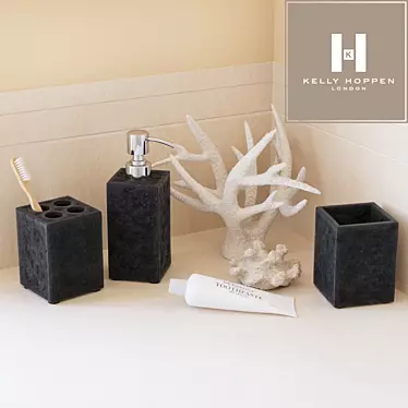 Kelly Hoppen Black Stone Bathroom Accessories 3D model image 1 
