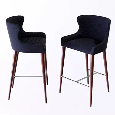 Modern Bar Chair with UNWRAP and Open Modifier Stack 3D model image 1 